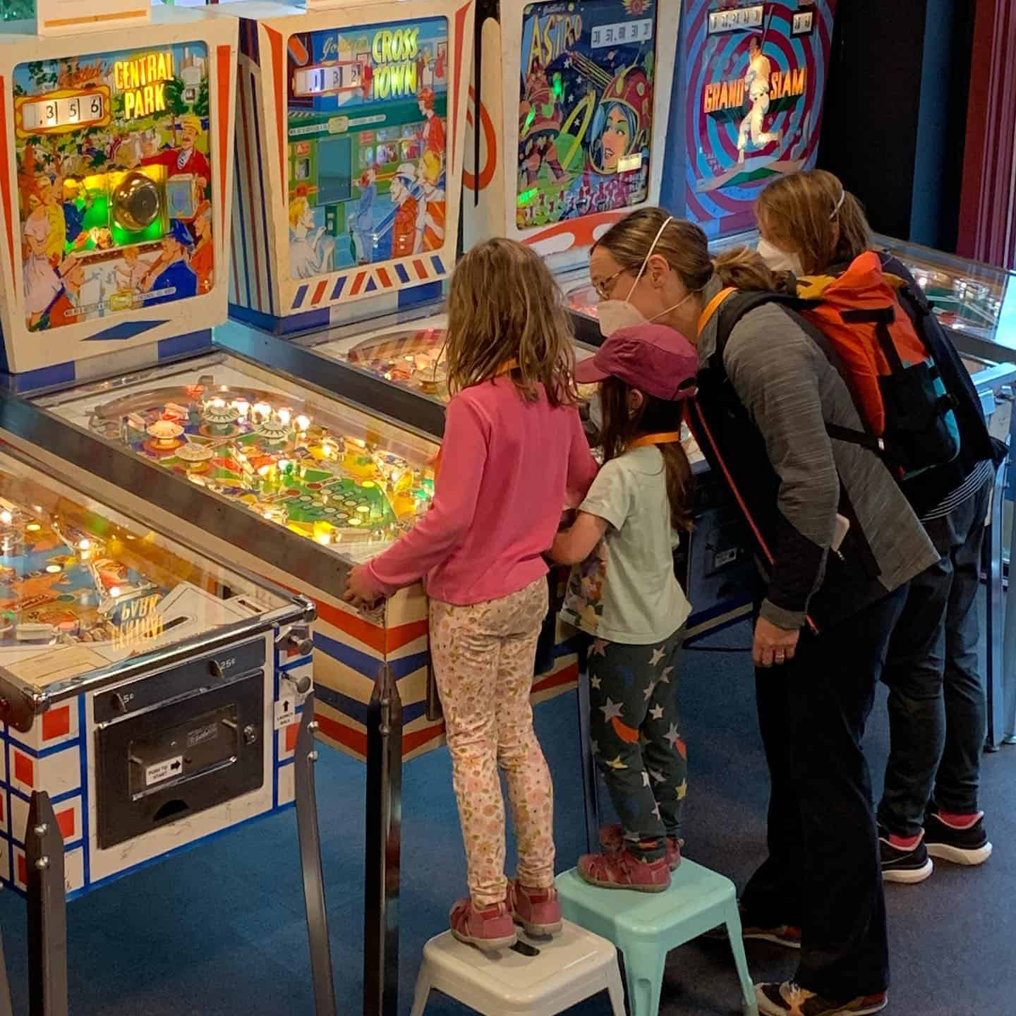 Pastime Pinball Kids Playing