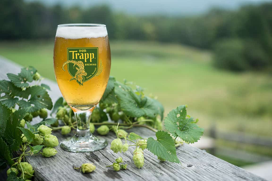 von Trapp Brewing - Glass of Beer with Hops