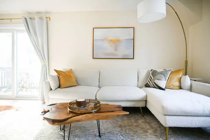 The Château Stowe Bright Living Room Couch